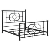 Paskay Eastern King Metal Panel Bed Matte Black 305766KE