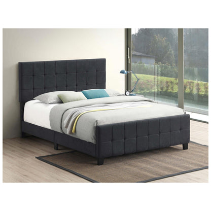 Fairfield Queen Upholstered Panel Bed Dark Grey 305953Q