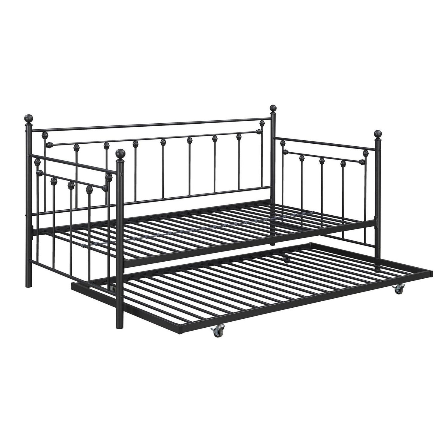 Nocus Spindle Metal Twin Daybed with Trundle 306057