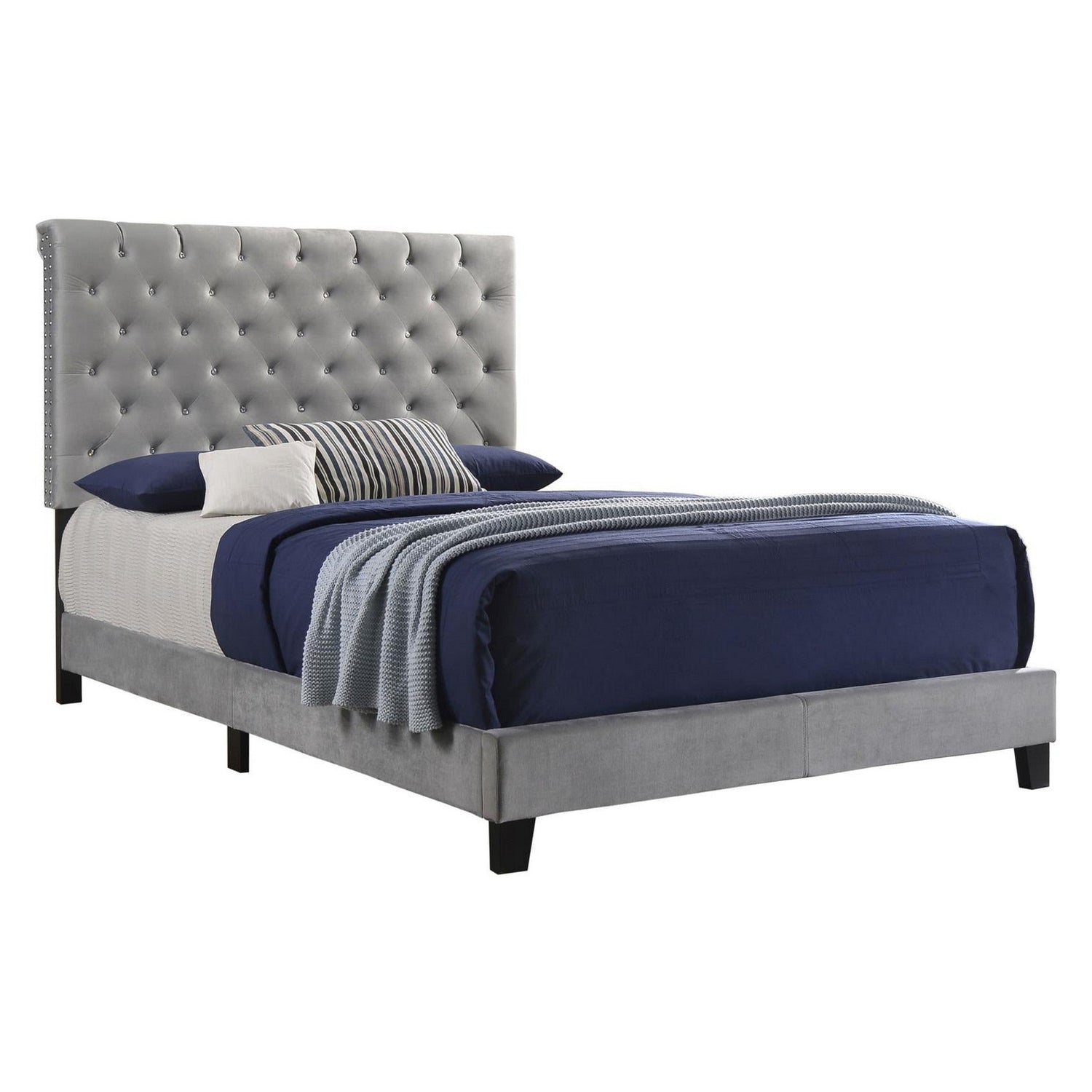 Warner Queen Upholstered Bed Grey 310042Q