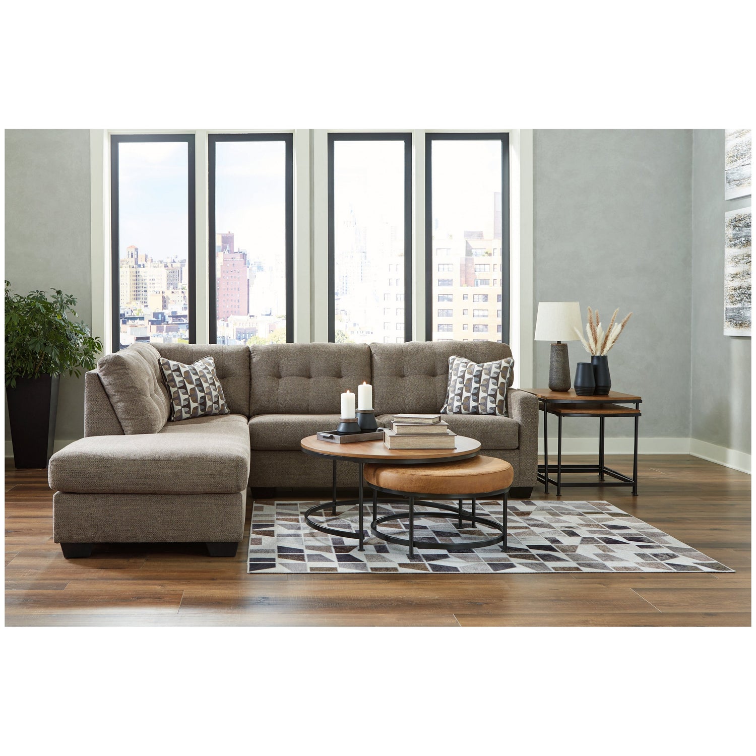 Mahoney 2-Piece Sectional with Chaise Ash-31005S1