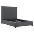 Bowfield Upholstered Bed with Nailhead Trim Charcoal 315900KE