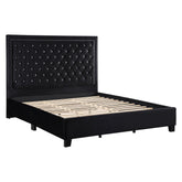 Hailey Upholstered Tufted Platform California King Bed Black 315925KW