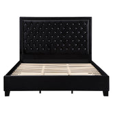 Hailey Upholstered Tufted Platform California King Bed Black 315925KW