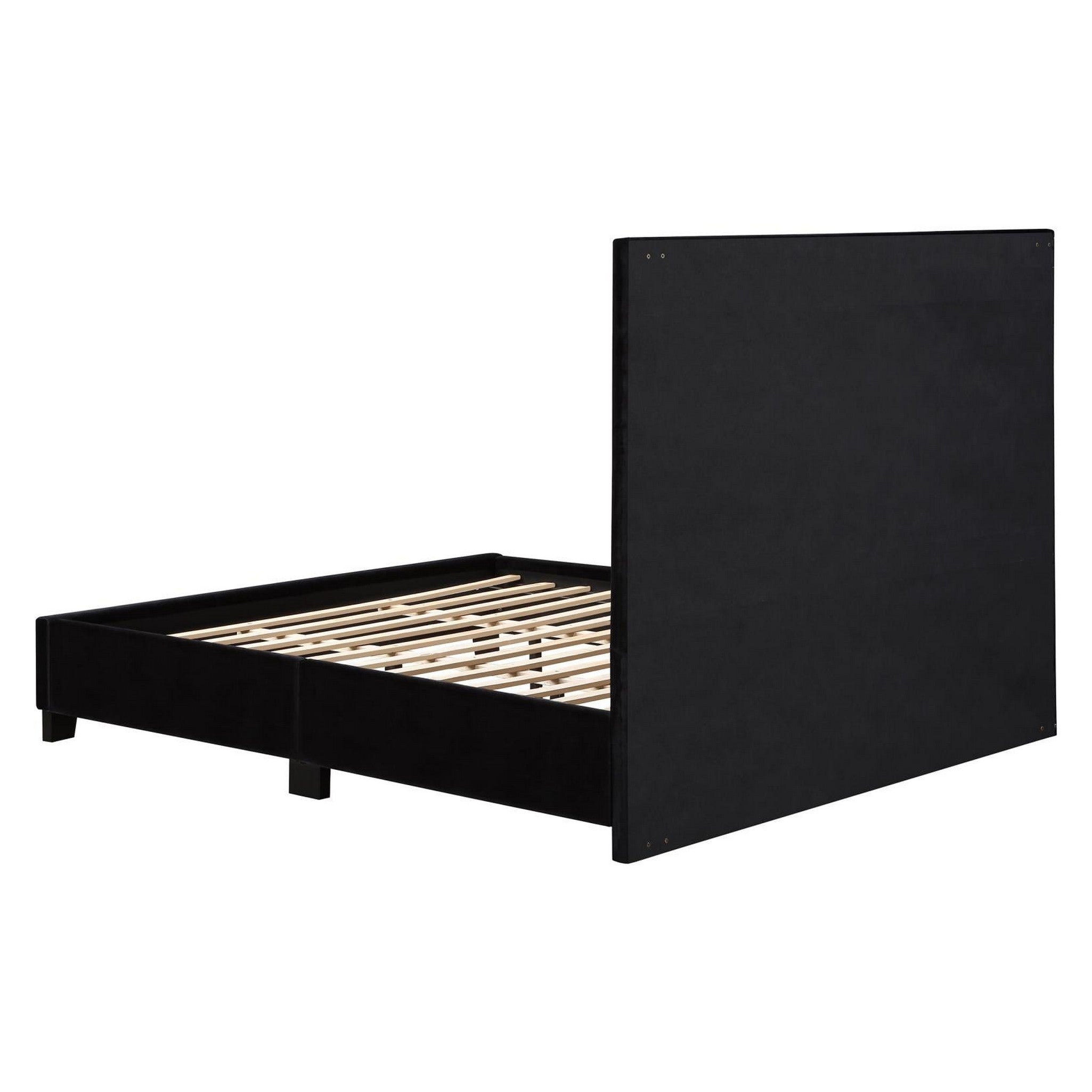 Hailey Upholstered Tufted Platform California King Bed Black 315925KW