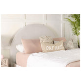 June Upholstered Arched Twin Headboard Ivory 315926T