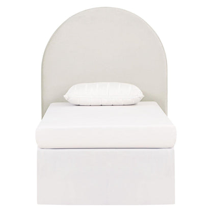 June Upholstered Arched Twin Headboard Ivory 315926T