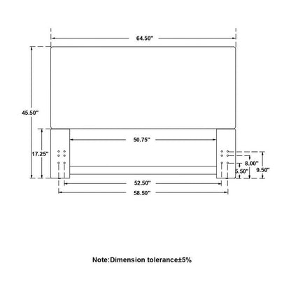 Pirro  Upholstered Headboard Sand 315980QF