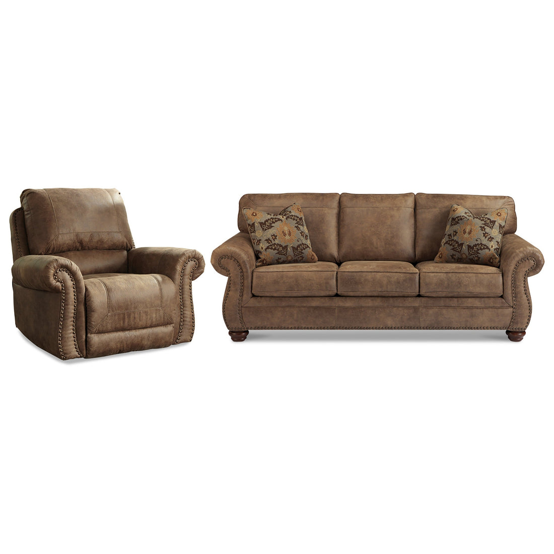 Larkinhurst Sofa and Recliner Ash-31901U6