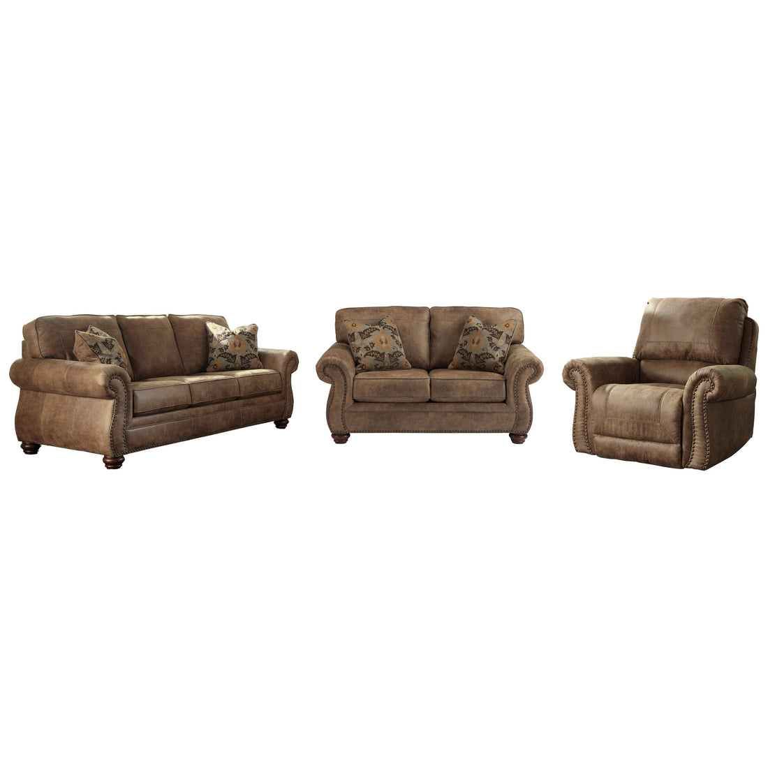 Larkinhurst Sofa Sleeper, Loveseat, and Recliner Ash-31901U8