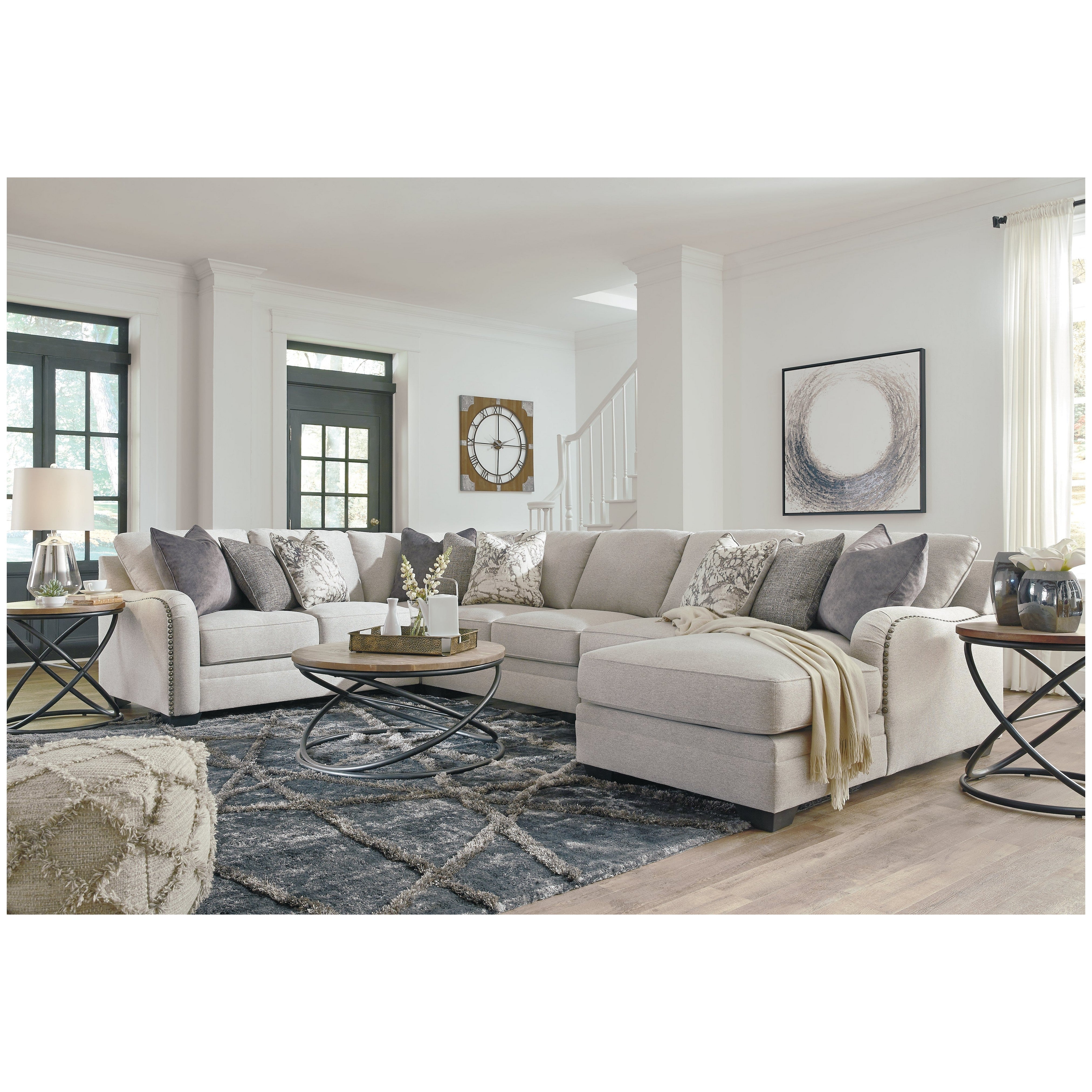 Benchcraft dellara deals chalk chaise sectional