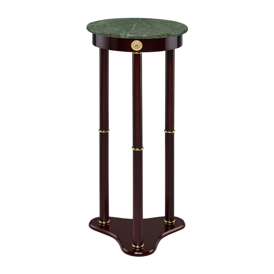 Edie Round Marble Top Accent Table Merlot 3315