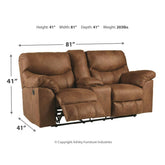 Boxberg Reclining Loveseat with Console