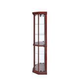 Appledale 6-shelf Corner Curio Cabinet Medium Brown 3393