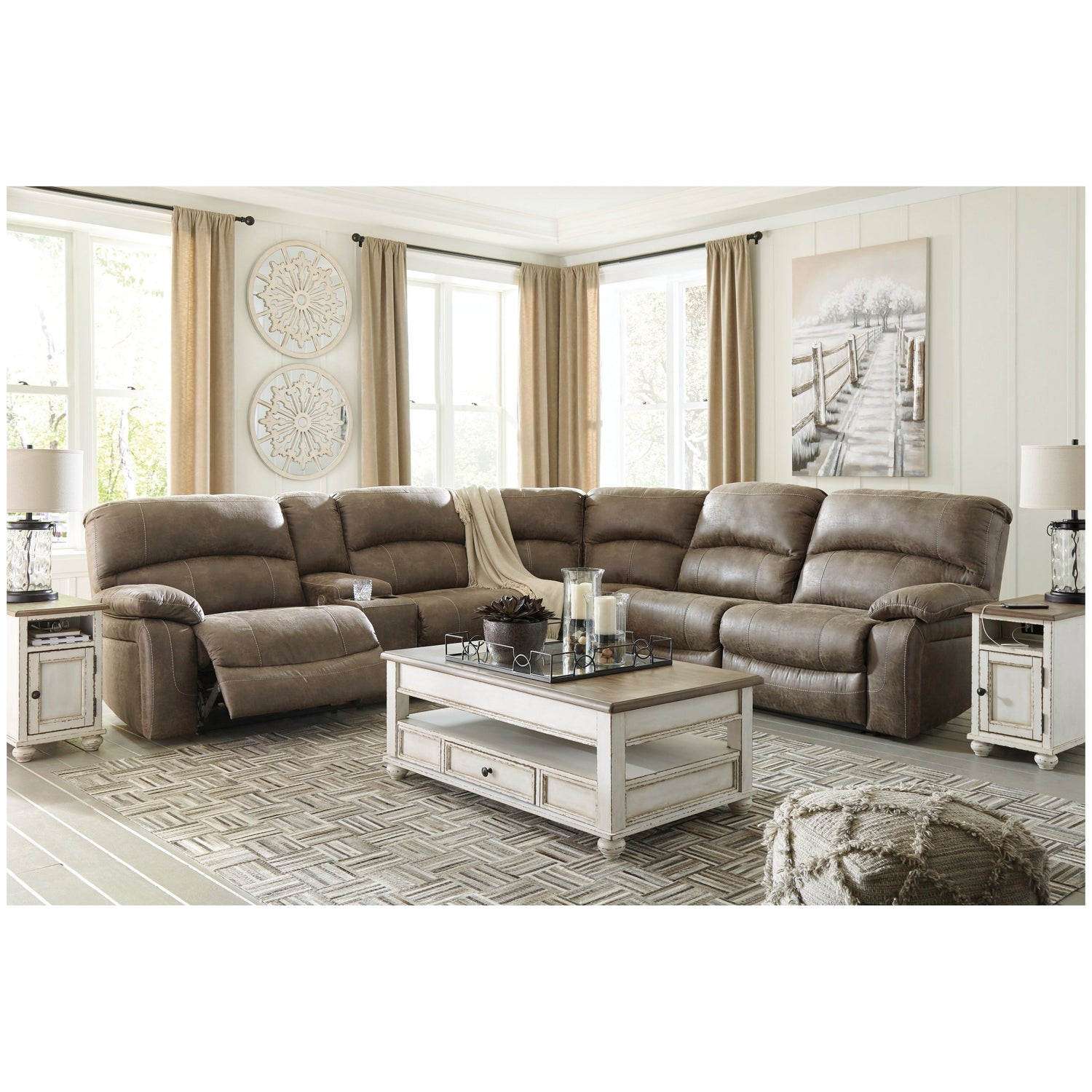 Segburg 4-Piece Power Reclining Sectional Ash-34303S2