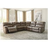 Segburg 4-Piece Power Reclining Sectional Ash-34303S2