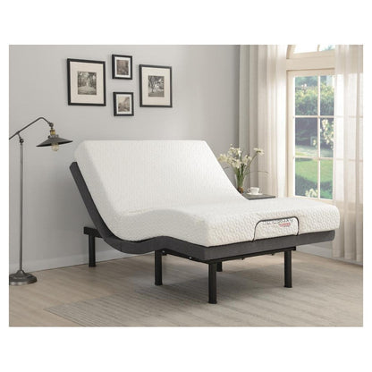 Clara Twin XL Adjustable Bed Base Grey and Black 350131TL