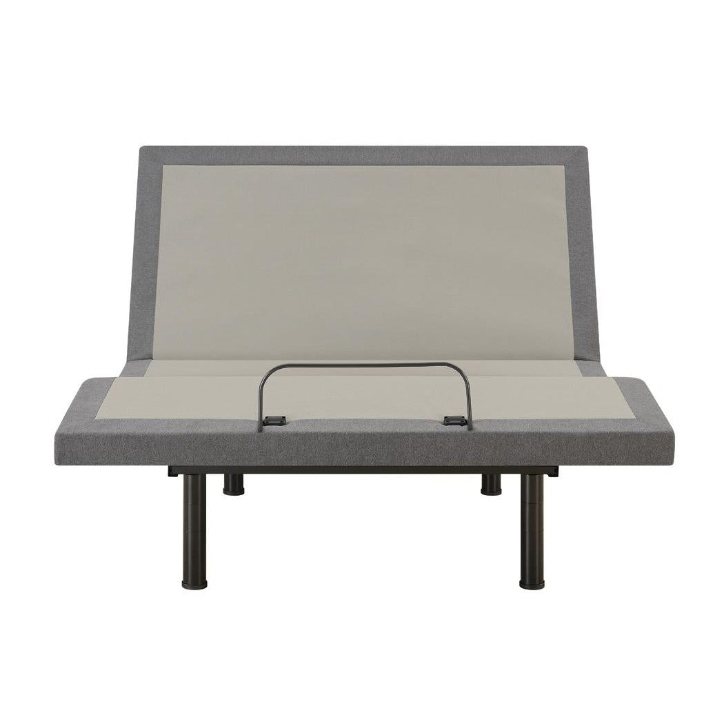 Negan Eastern King Adjustable Bed Base Grey and Black 350132KE