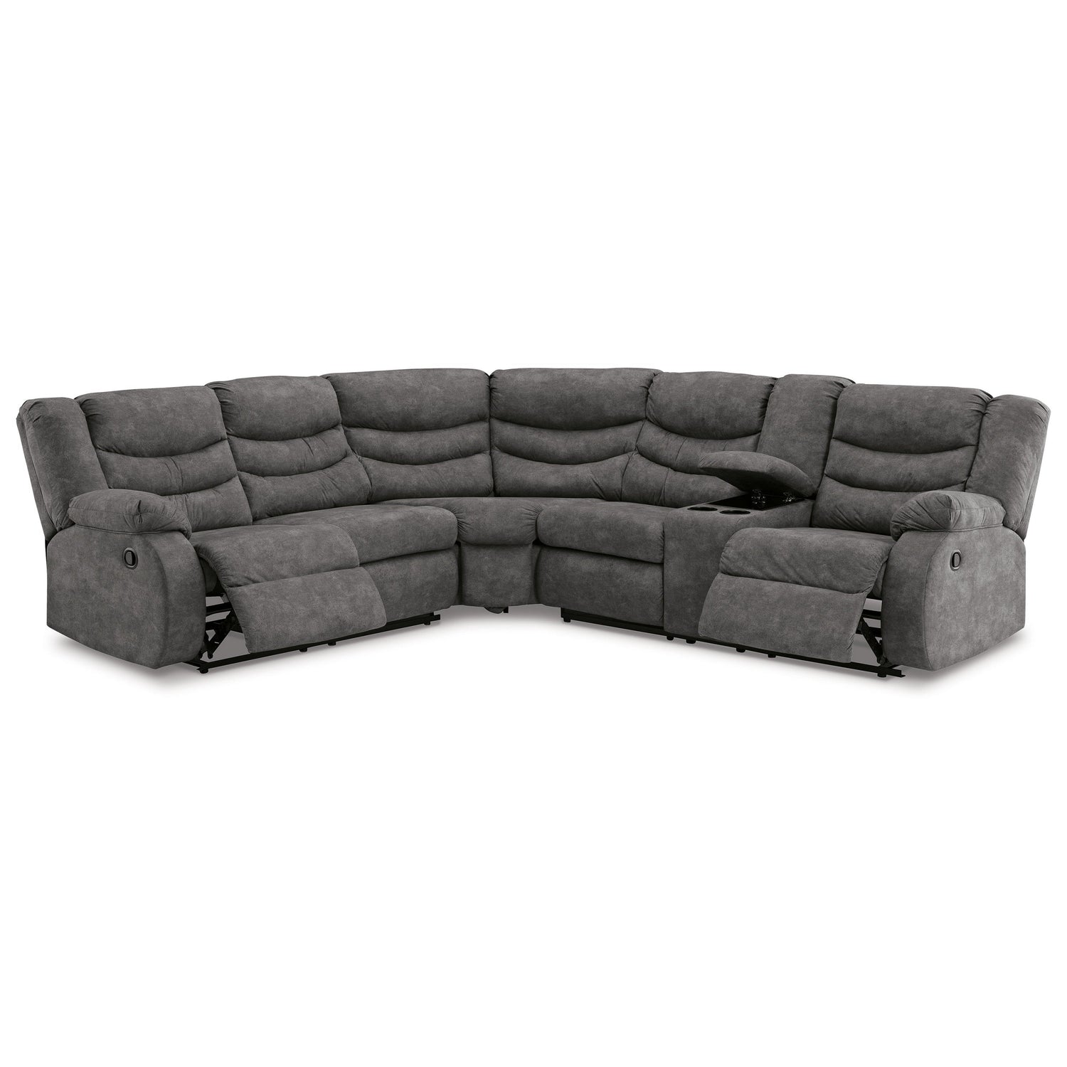 Partymate 2-Piece Reclining Sectional Ash-36903S1