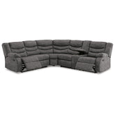 Partymate 2-Piece Reclining Sectional Ash-36903S1