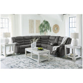 Partymate 2-Piece Reclining Sectional Ash-36903S1