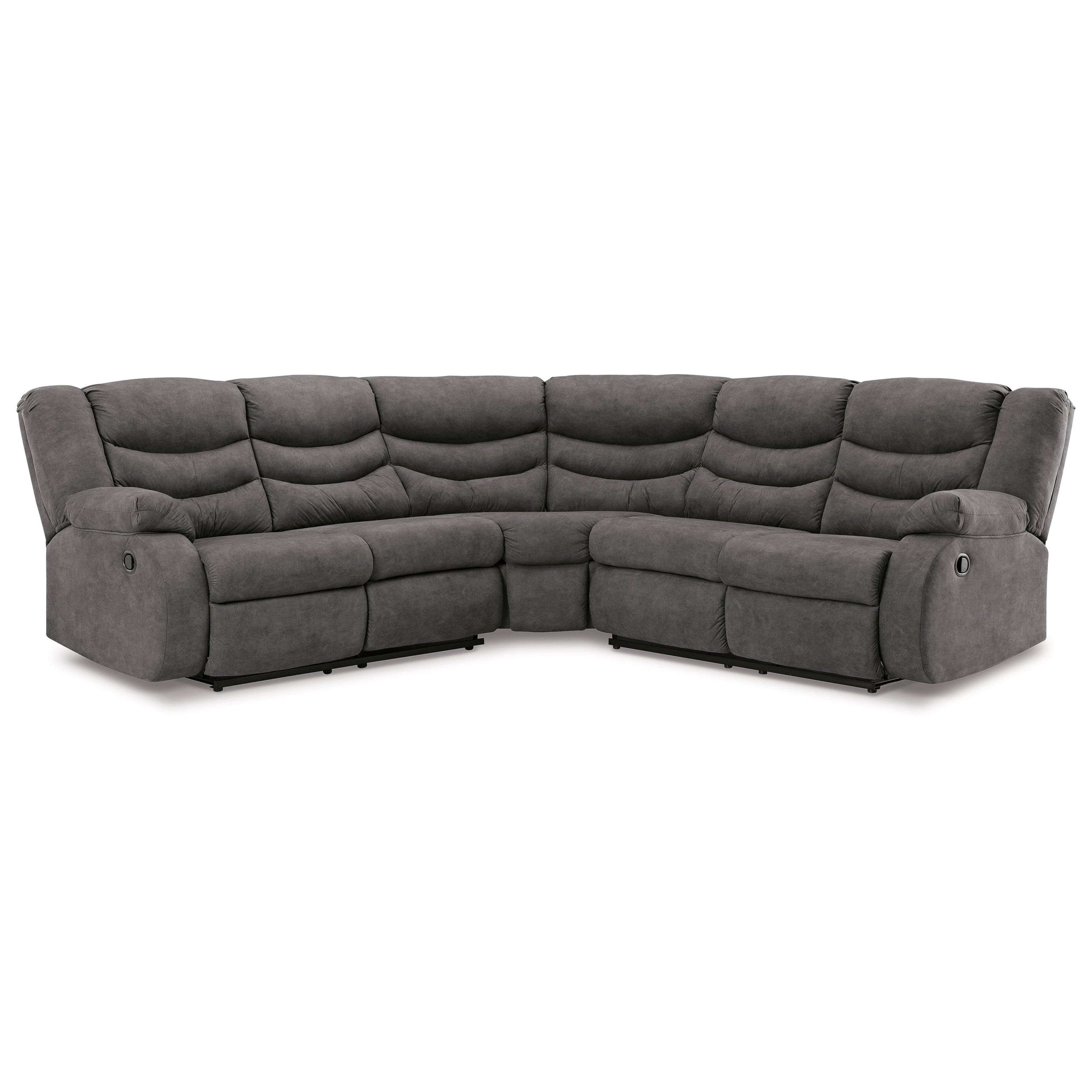 Partymate 2-Piece Reclining Sectional Ash-36903S2