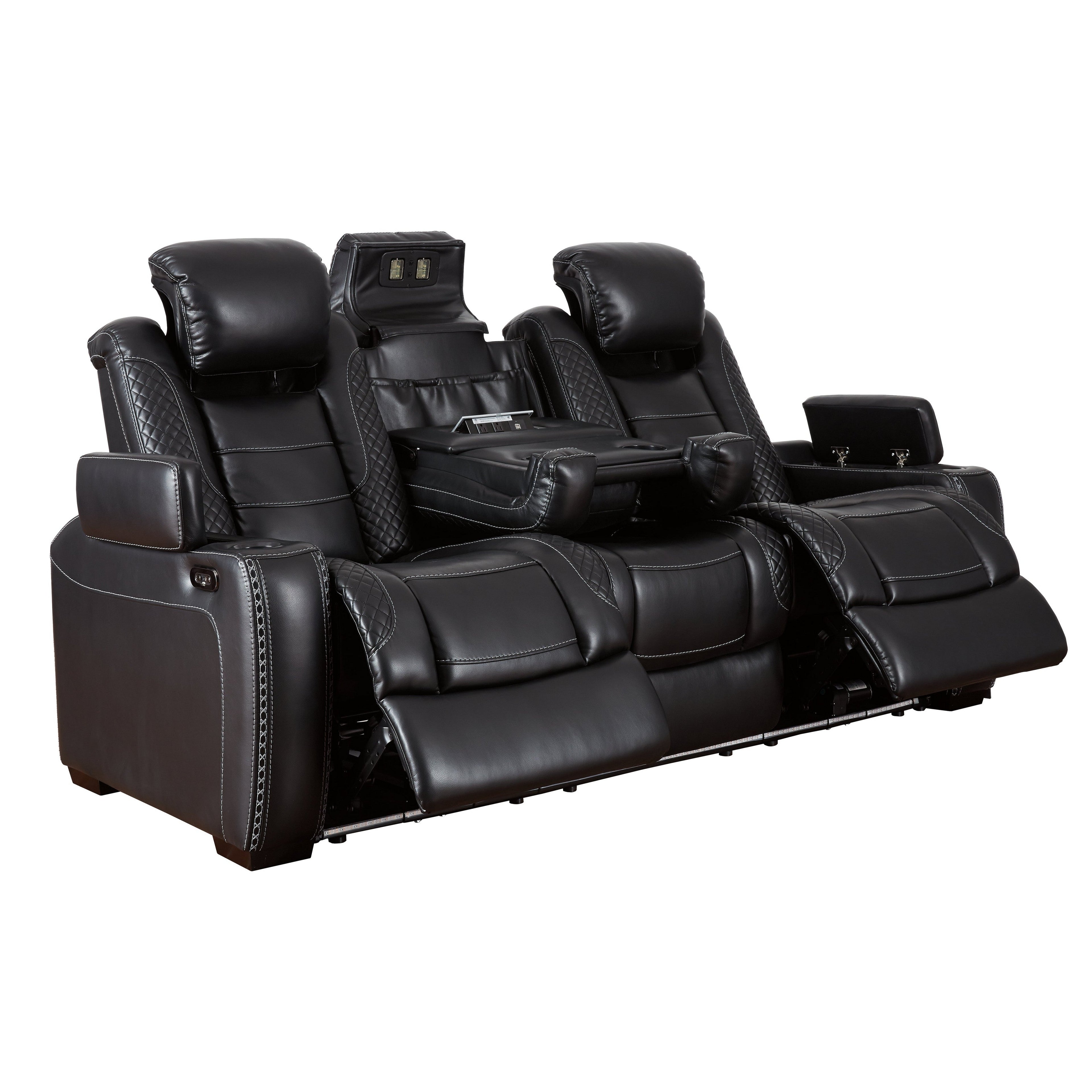 Party Time Reclining Sofa and Loveseat Ash-37003U1