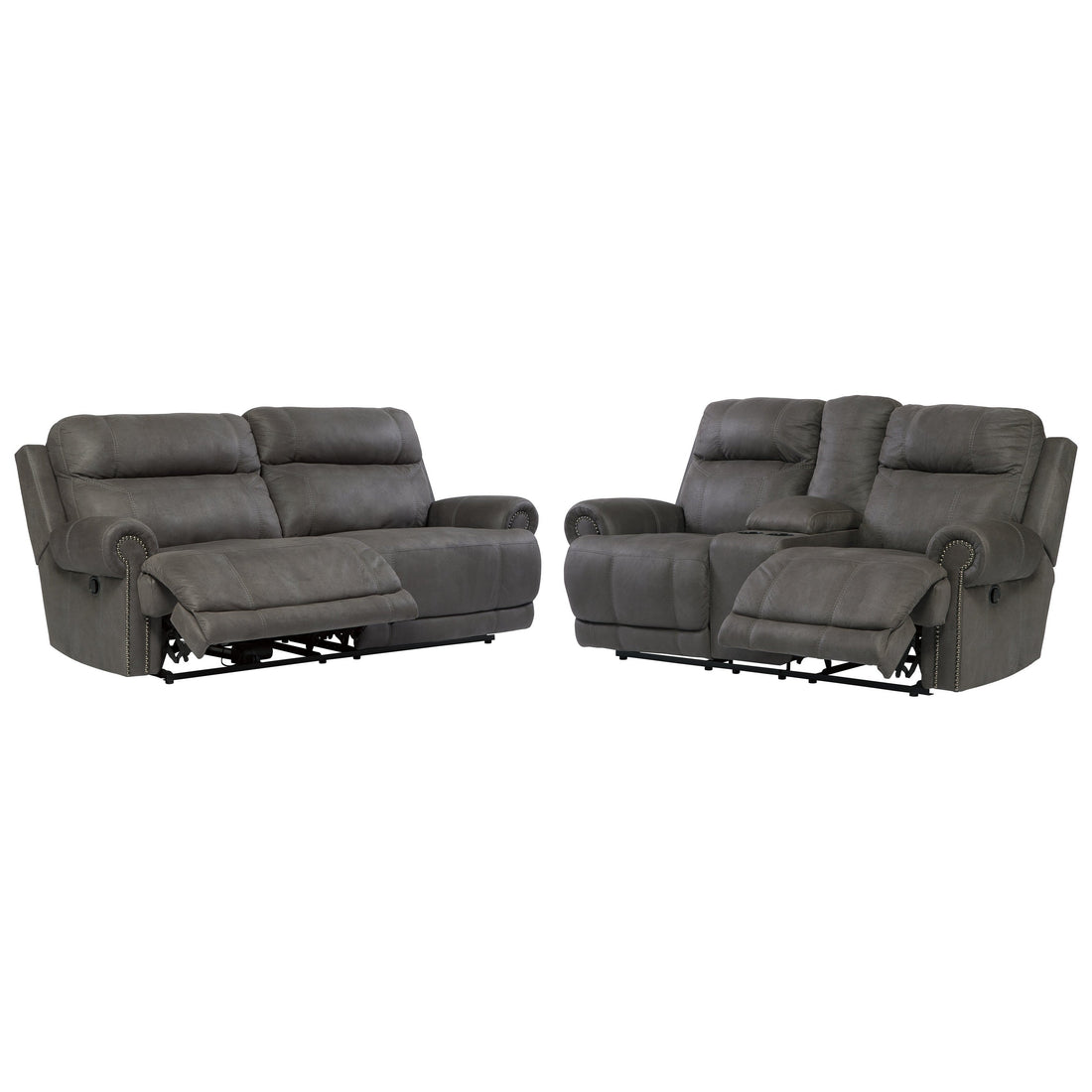 Austere Reclining Sofa and Loveseat Ash-38401U3