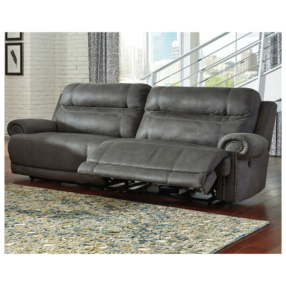 Austere Reclining Sofa Ash-3840181