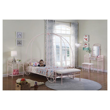 Massi Twin Canopy Bed Powder Pink 400155T