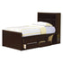 Phoenix Full Bookcase Bed with Underbed Storage Cappuccino 400180F