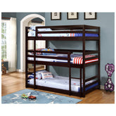 Sandler Twin Triple Bunk Bed Cappuccino 400302