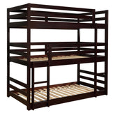 Sandler Twin Triple Bunk Bed Cappuccino 400302