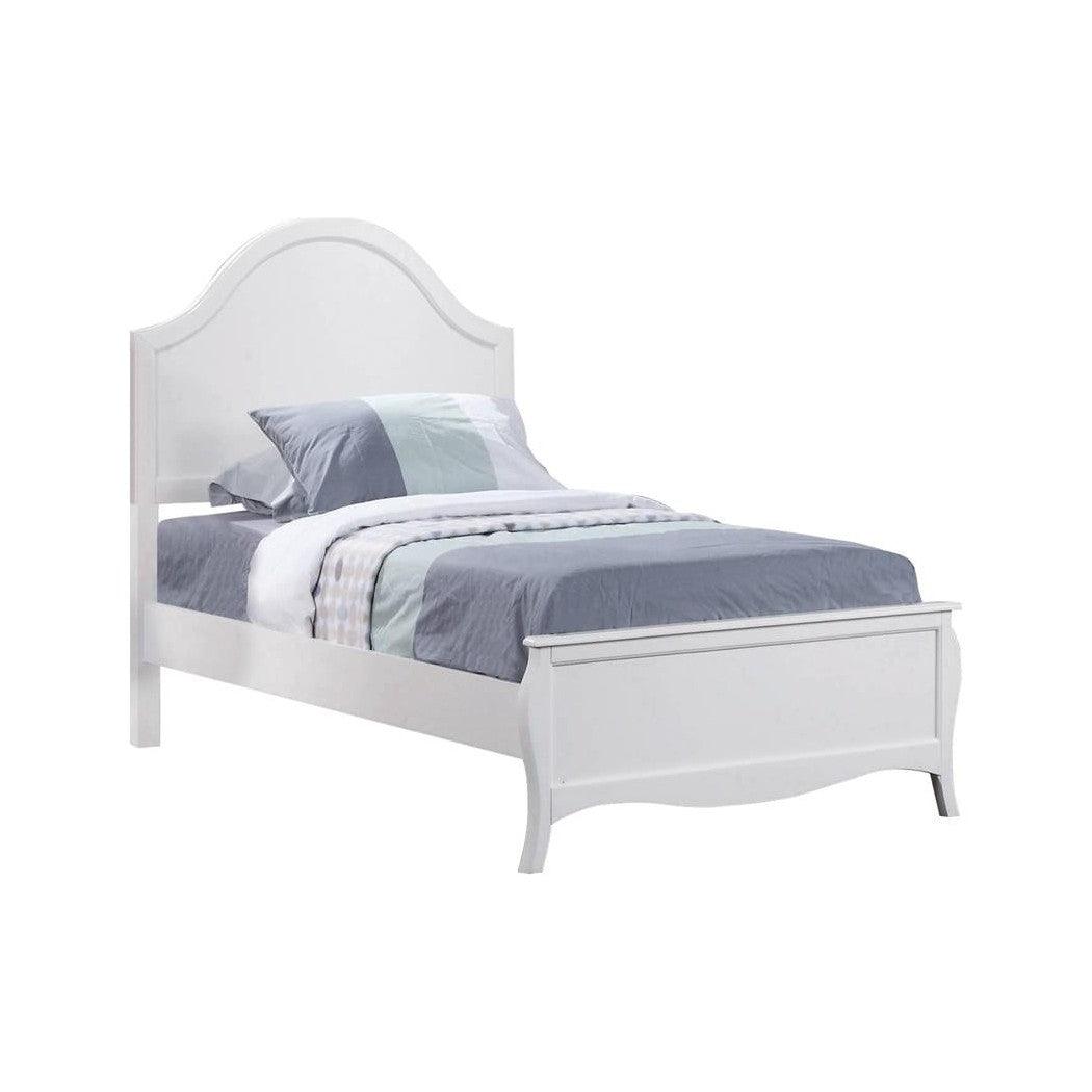 Dominique Full Panel Bed White 400561F