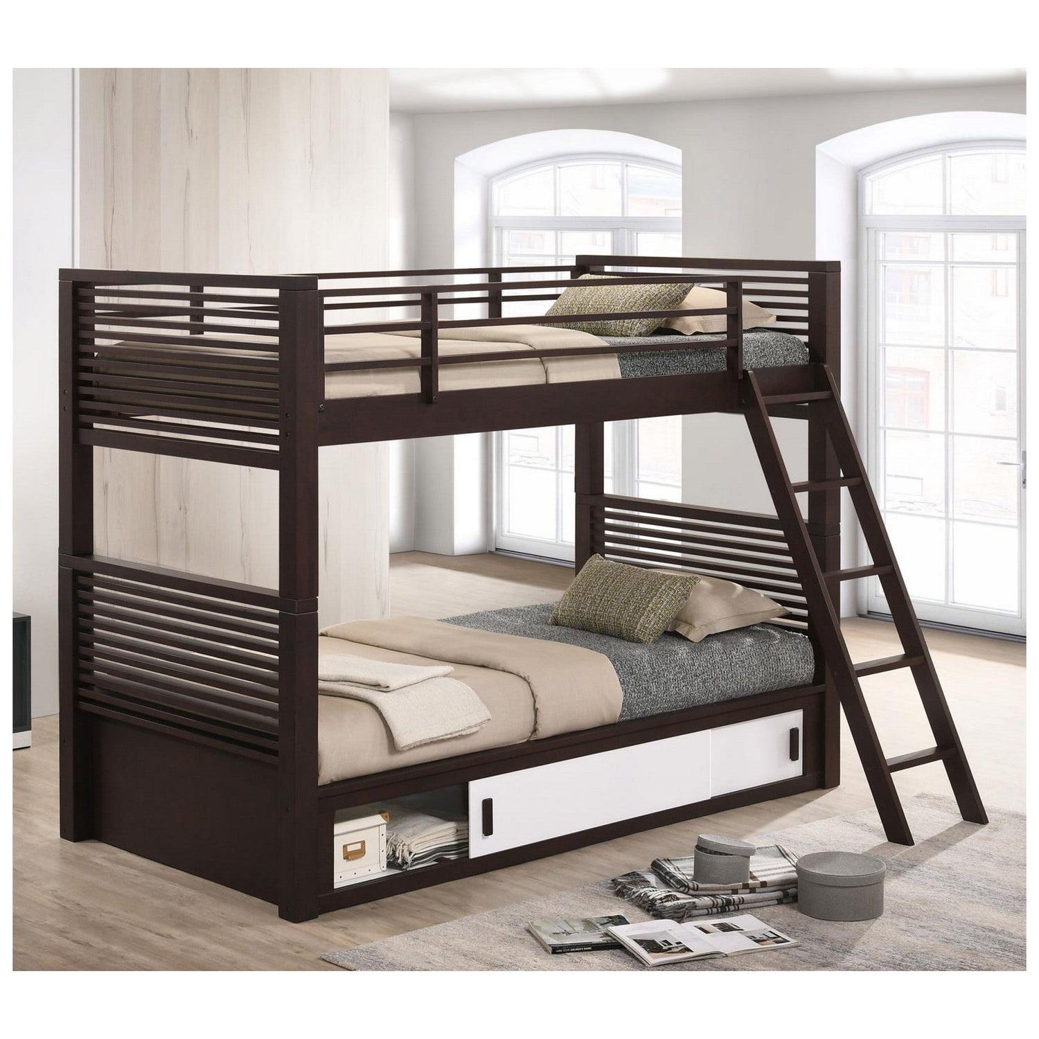 Oliver Twin over Twin Bunk Bed Java 400736T