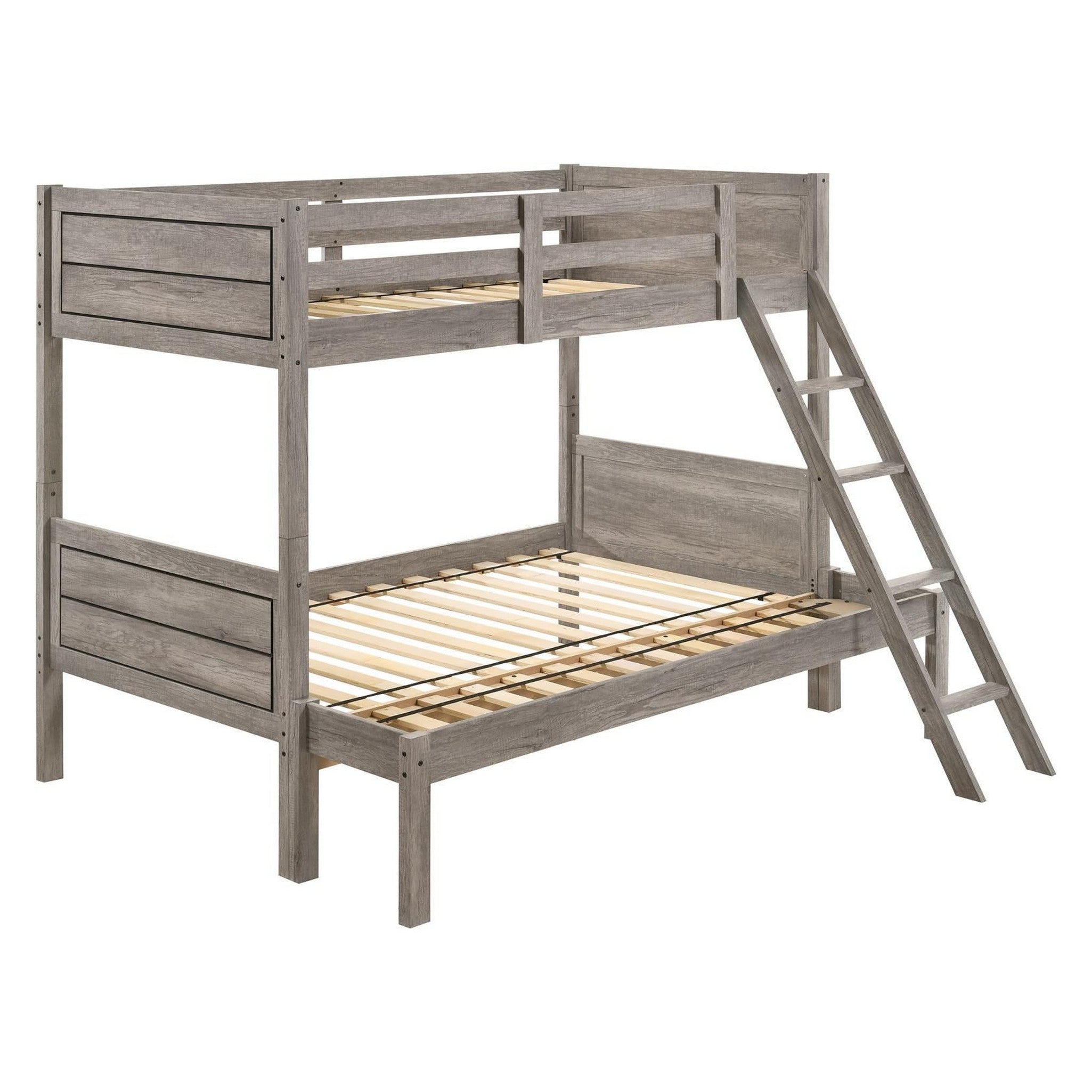 Ryder Twin over Full Bunk Bed Weathered Taupe 400819