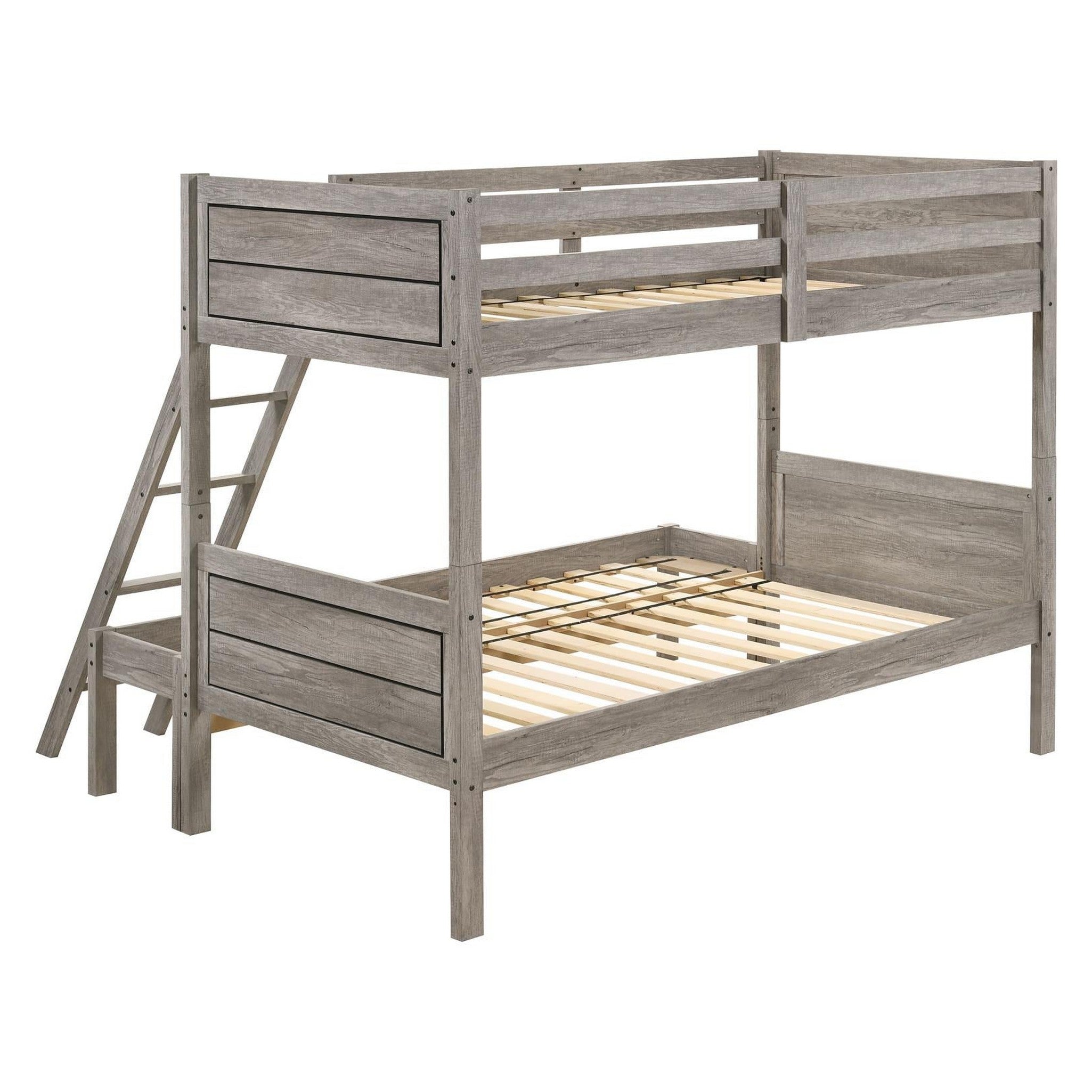 Ryder Twin over Full Bunk Bed Weathered Taupe 400819