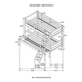 Ryder Twin over Full Bunk Bed Weathered Taupe 400819