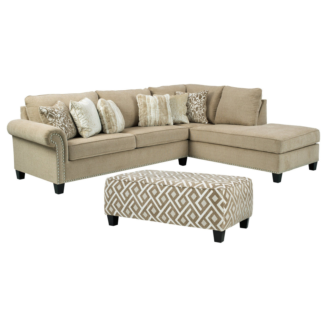 Dovemont 2-Piece Sectional with Ottoman Ash-40401U1