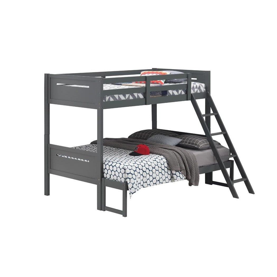 Littleton Twin/Full Bunk Bed Grey 405052GRY