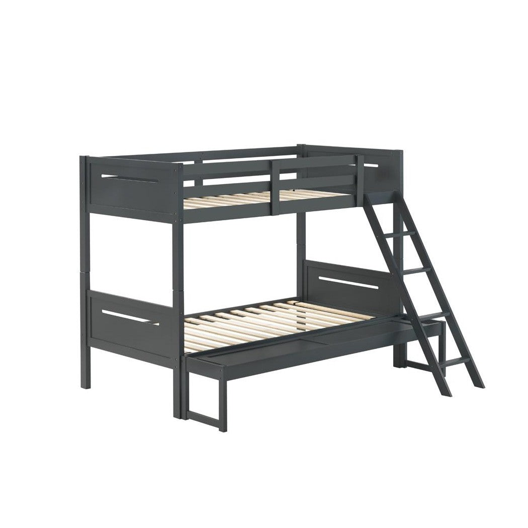 Littleton Twin/Full Bunk Bed Grey 405052GRY