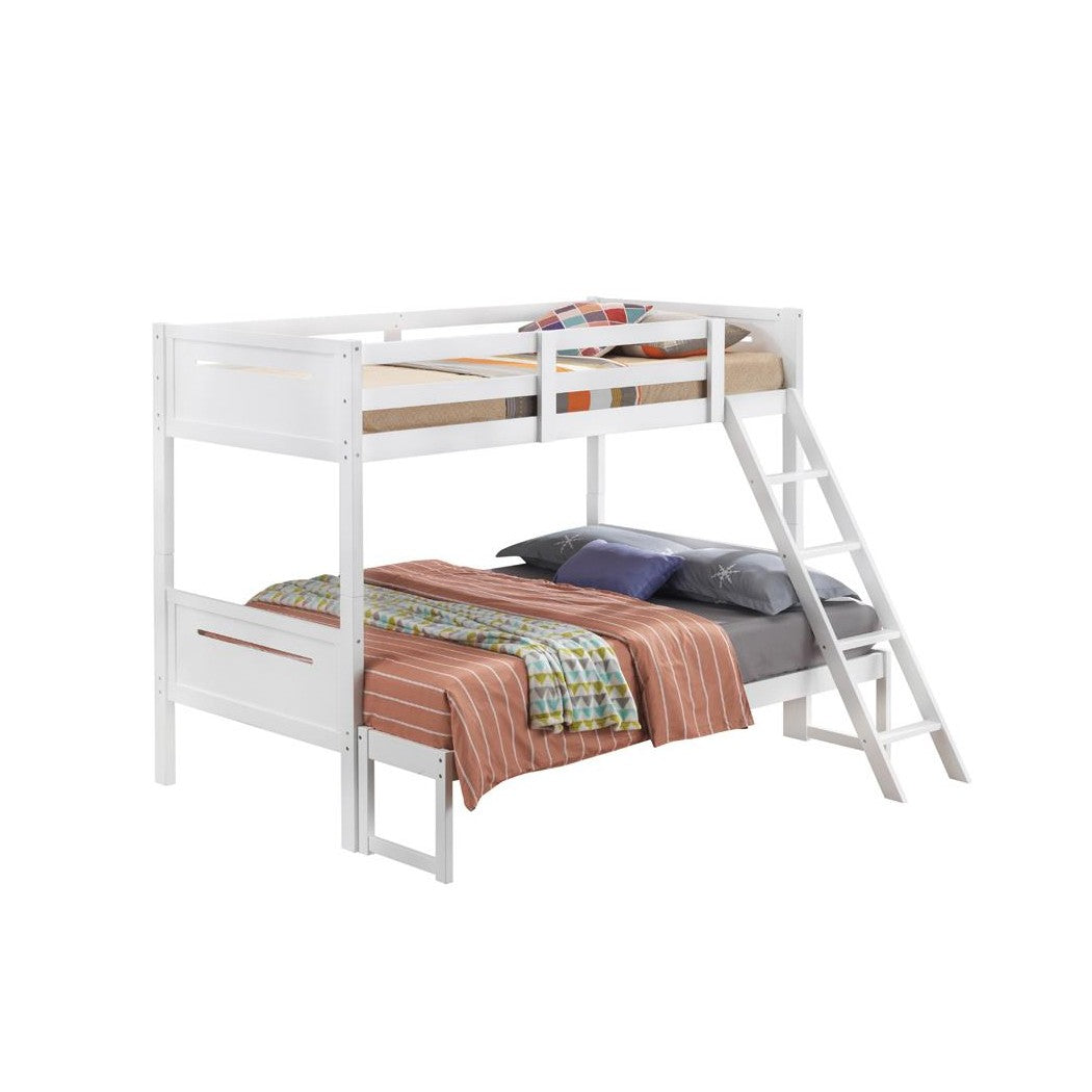 Littleton Twin/Full Bunk Bed White 405052WHT