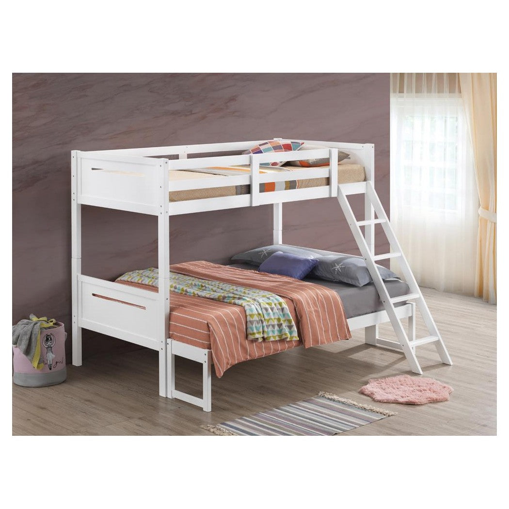 Littleton Twin/Full Bunk Bed White 405052WHT