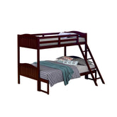 Arlo Twin/Full Bunk Bed with Ladder Espresso 405054BRN