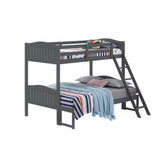 Arlo Twin/Full Bunk Bed with Ladder Grey 405054GRY