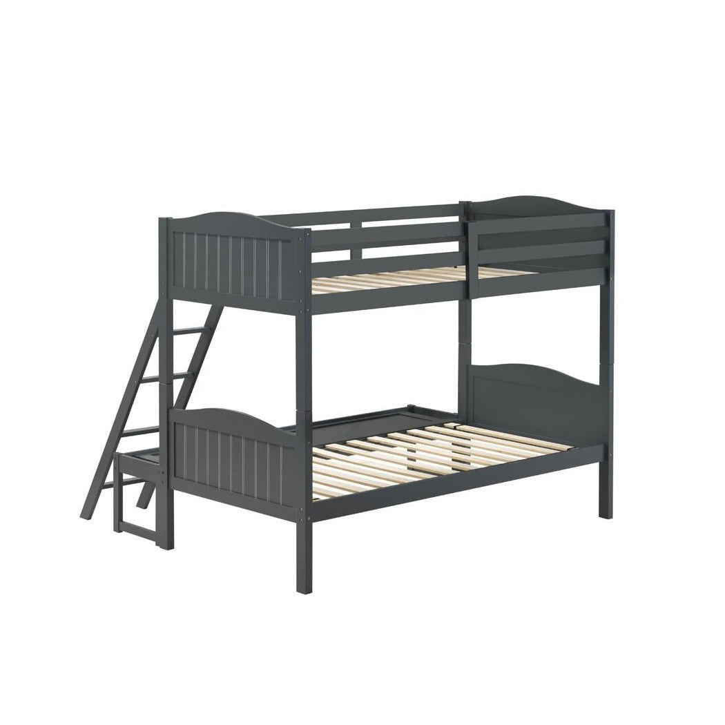 Arlo Twin/Full Bunk Bed with Ladder Grey 405054GRY