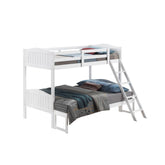 Arlo Twin/Full Bunk Bed with Ladder White 405054WHT