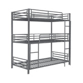 Maynard Metal Triple Twin Bunk Bed Gunmetal 422670