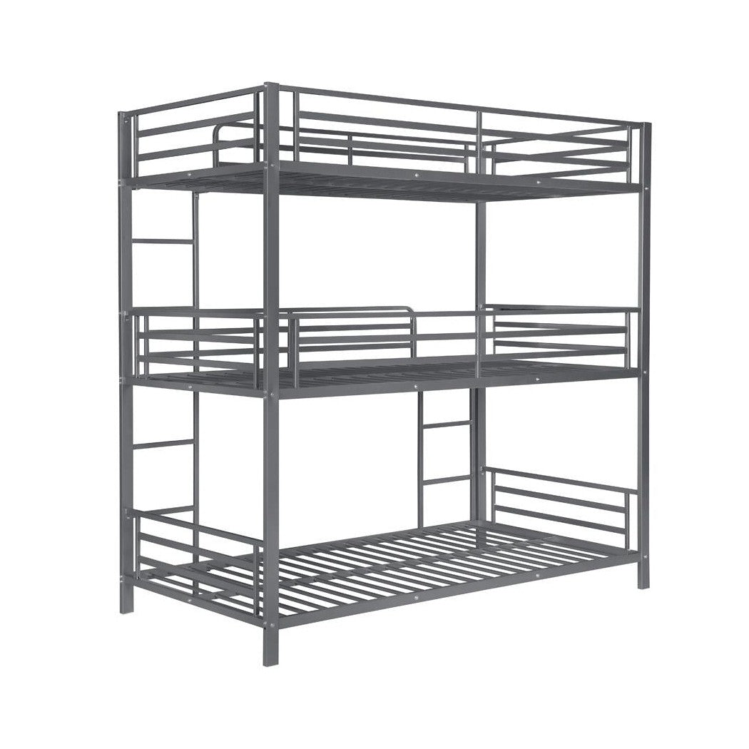 Maynard Metal Triple Twin Bunk Bed Gunmetal 422670