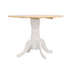 Allison Drop Leaf Round Dining Table Natural Brown and White 4241